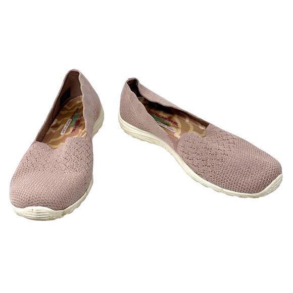 Skechers Size 9 Flats Pink Relaxed Fit Comfort Memory Foam Air Cooled Slip On - Picture 1 of 8